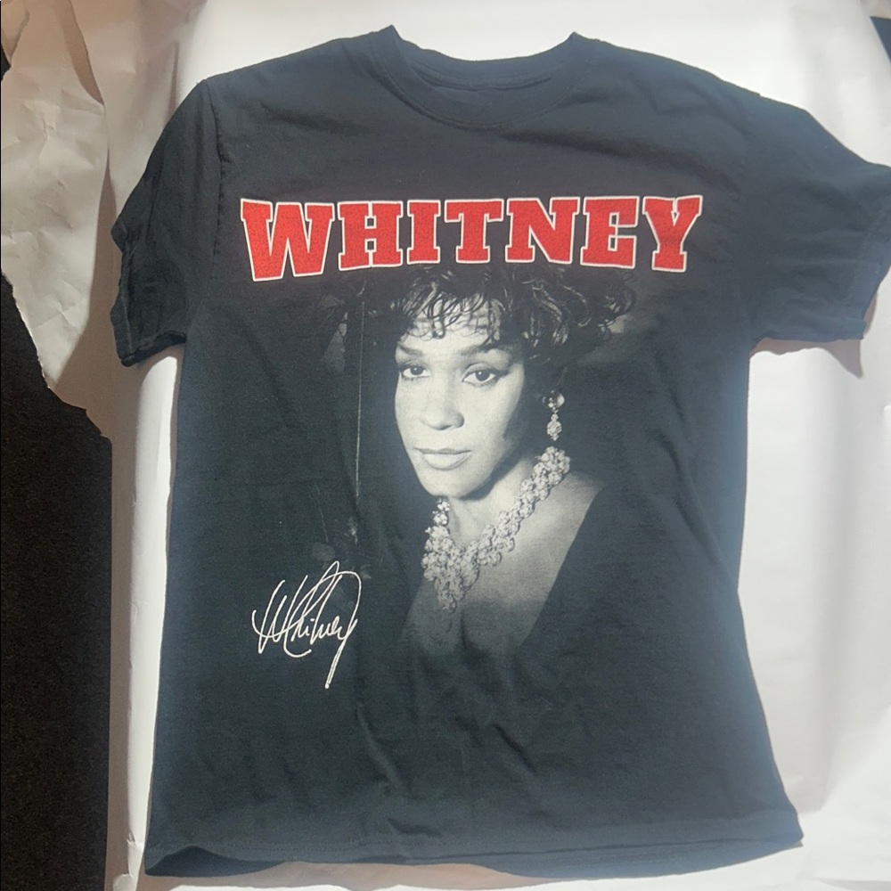 Whitney Houston “WHITNEY” Black Graphic T-Shirt
